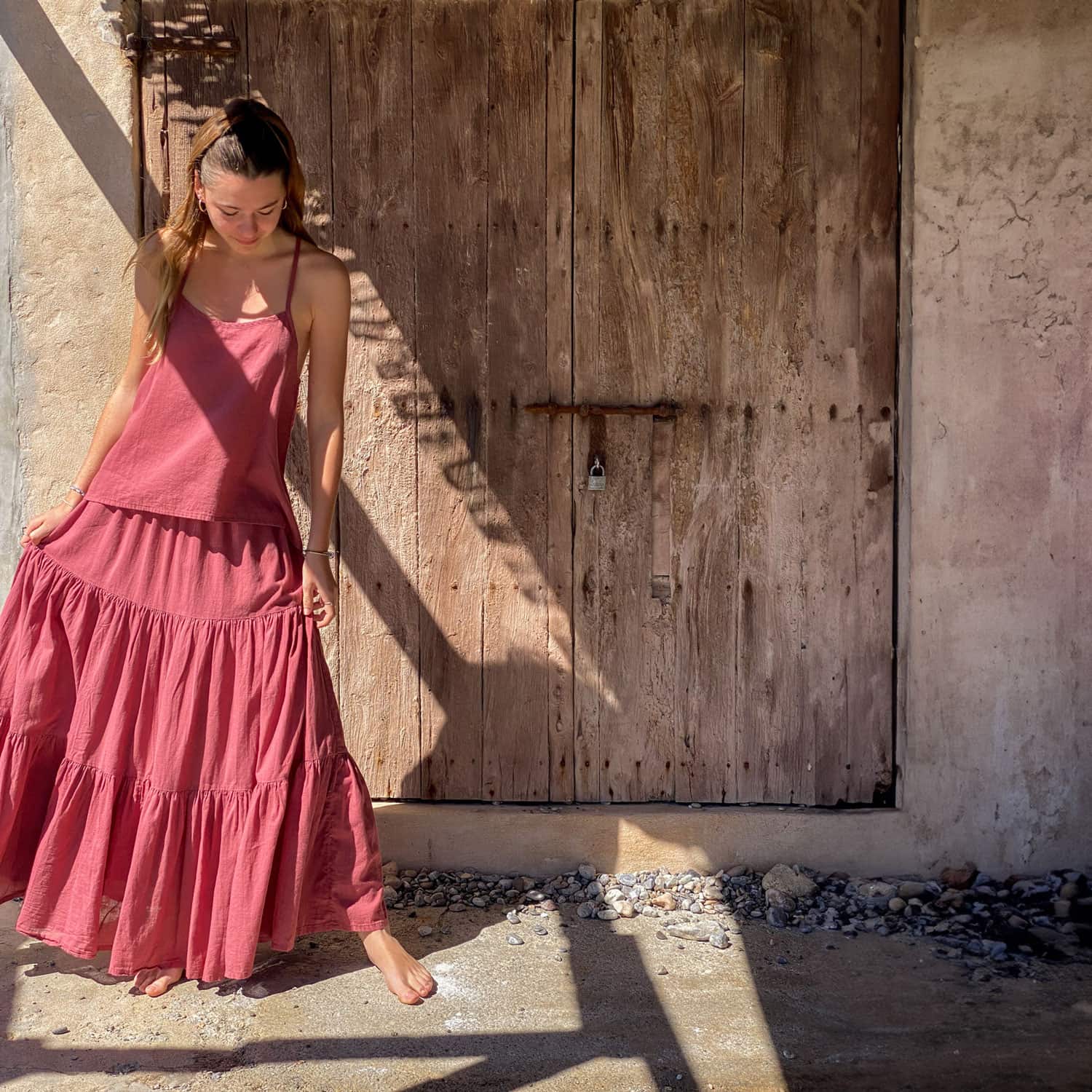 Tania Long Skirt - Women - SS Simple Saloo - S042 Baobab