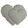 Numero 74 - Heart Cushion - Thai Cotton - Silver Grey - S019